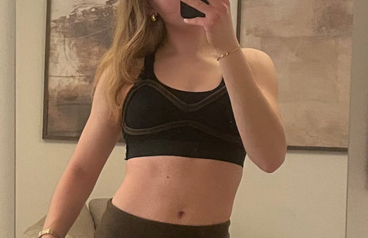 sports bra with fleece design