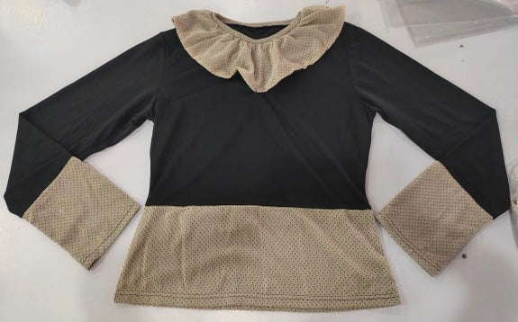 long sleeve with dotted mesh design