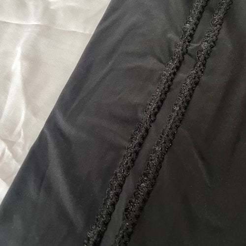 Yoga tights med lige ben og blomster detaljer