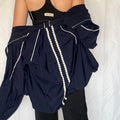 Windbreaker med blomster detaljer