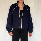 Windbreaker med blomster detaljer
